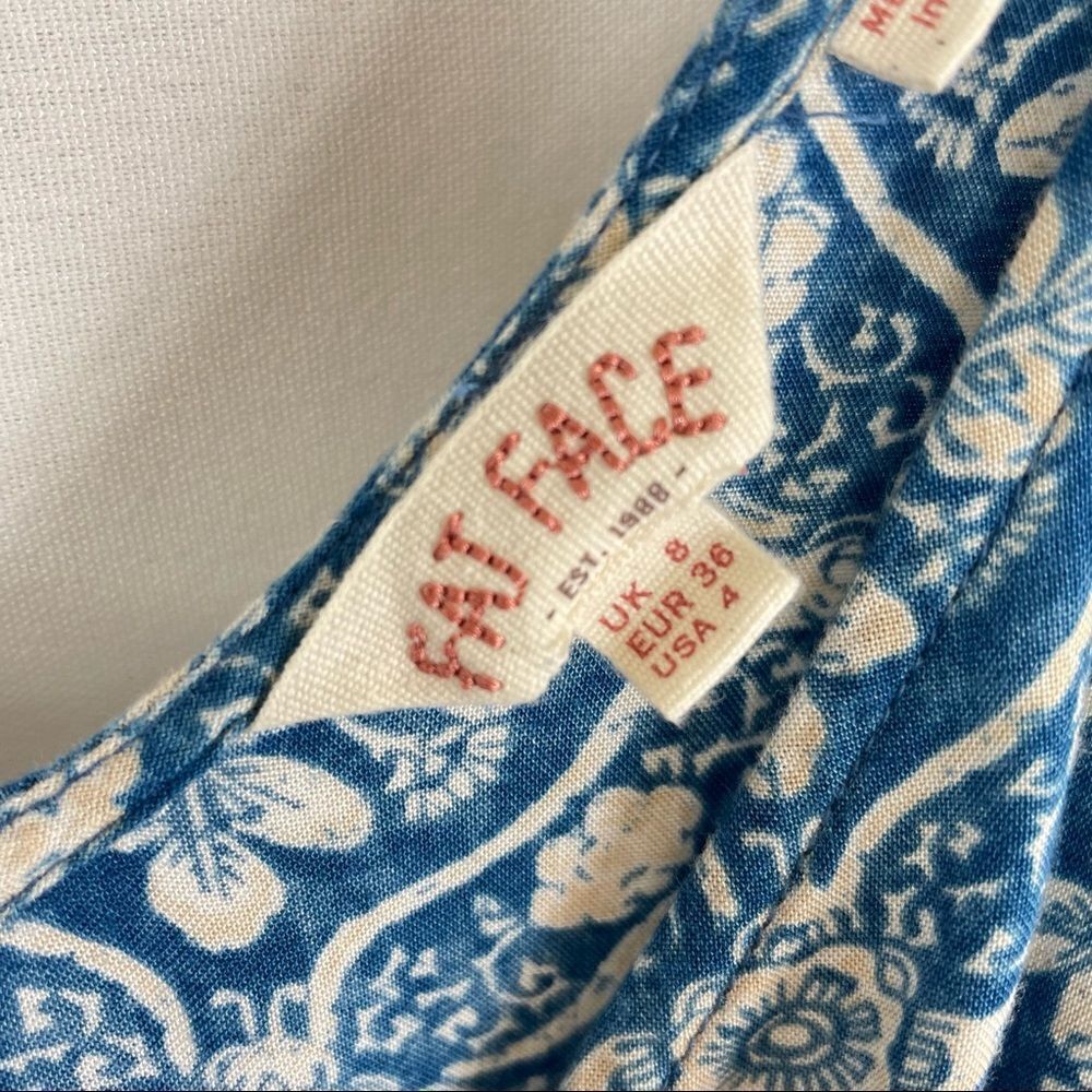 Fat Face Astra Blue Floral Print Sleeveless Jumpsuit Playsuit - Picture 11 of 15